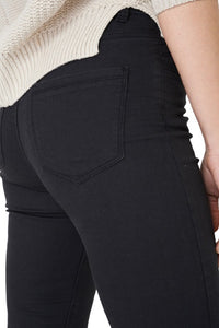 Black High Waist 5 Button Skinny Jeans