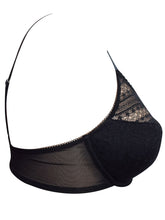 Load image into Gallery viewer, Black All Over Lace Underwired Support Full Cup Bra.
