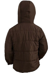 Elfin Dolls Brown Puffa Hooded Winter Coat