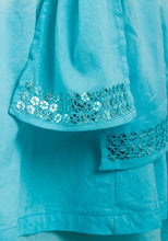 Load image into Gallery viewer, Girls Aqua Dyed Double-layered Back Belted Skirt
