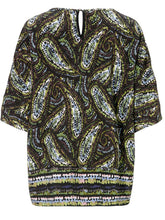 Load image into Gallery viewer, Multi Paisley Print 3/4 Sleeve Batwing Top
