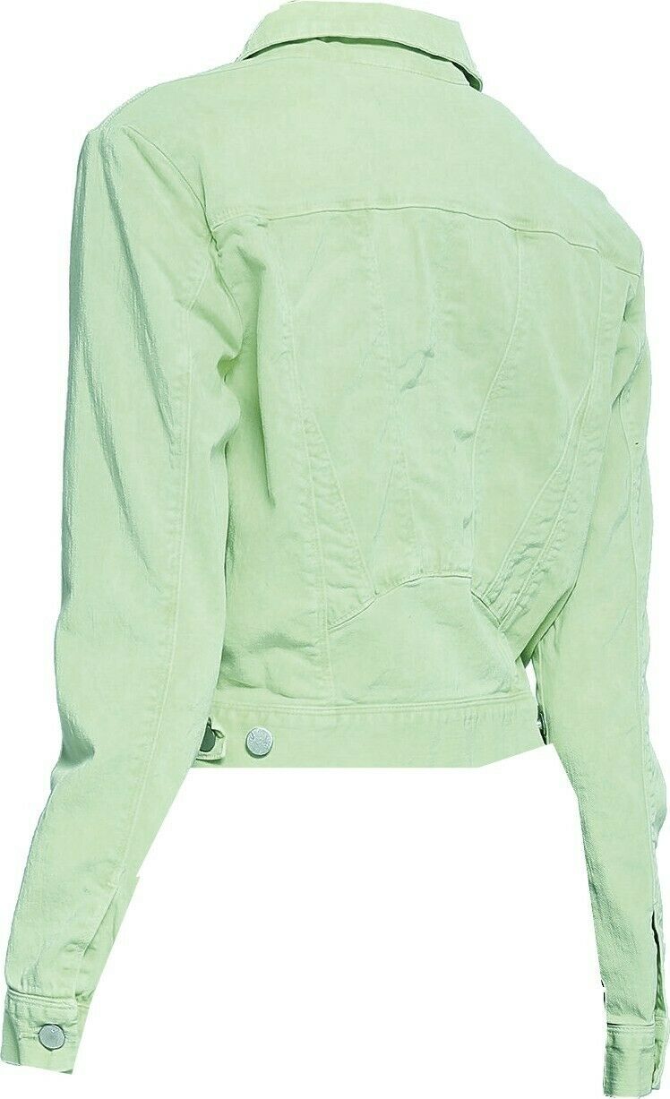 Mint Green Button Down Denim Jeans Jacket