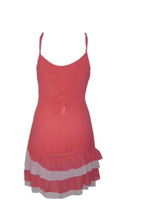 Coral Chiffon Strappy Dress