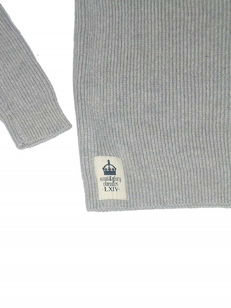 Soul & Glory Grey High Neck Thick Knitted Long sleeve Jumper