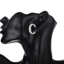 Load image into Gallery viewer, silver plated earrings Weaved Web Stud Earrings
