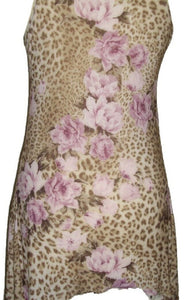 Lilac & Brown Multi Floral Sleeveless Top