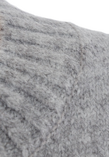 Load image into Gallery viewer, Grey Rib Trims Dip Hem Soft Knit Regular Fit Slit Side Jumper
