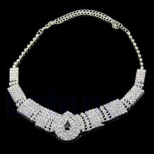 Load image into Gallery viewer, White &amp; Black Crystal Bling Rhinestone Chocker set
