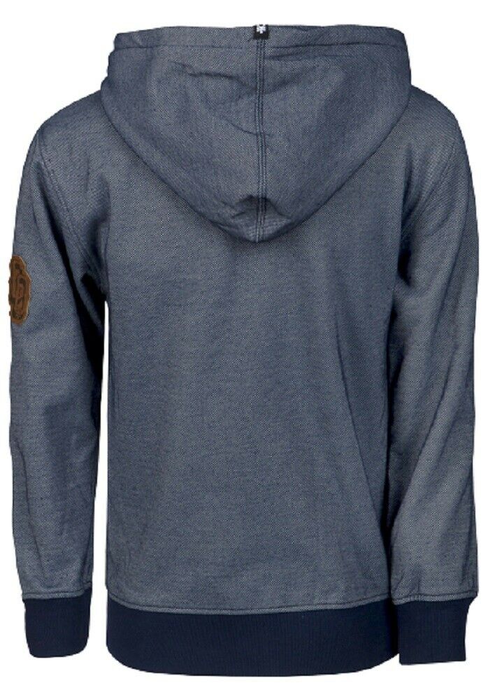 Navy Multi-Pocket Pique Fleece Lined Winter Coat