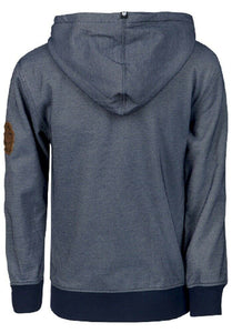 Navy Multi-Pocket Pique Fleece Lined Winter Coat