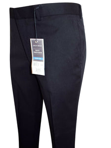 Black Slim Fit Flat Front Smart Suit Trouser