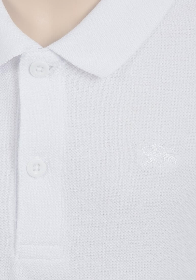 White Minoti Cotton Short Sleeve School Plain Polo Shirt