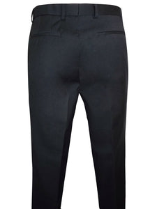 Black Slim Fit Flat Front Smart Suit Trouser