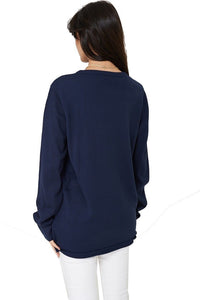 Unisex Navy Blue Cookie Print Xmas Novelty Jumper