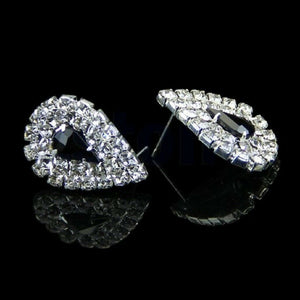 White & Black Crystal Bling Rhinestone Chocker set