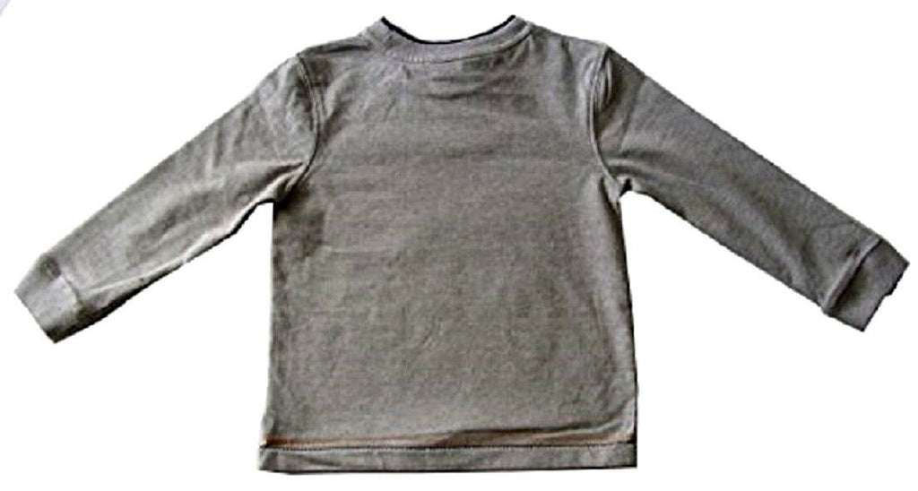 BABY GIRLS MINI MODE POLAR CLUB GREY LONG SLEEVE TOP
