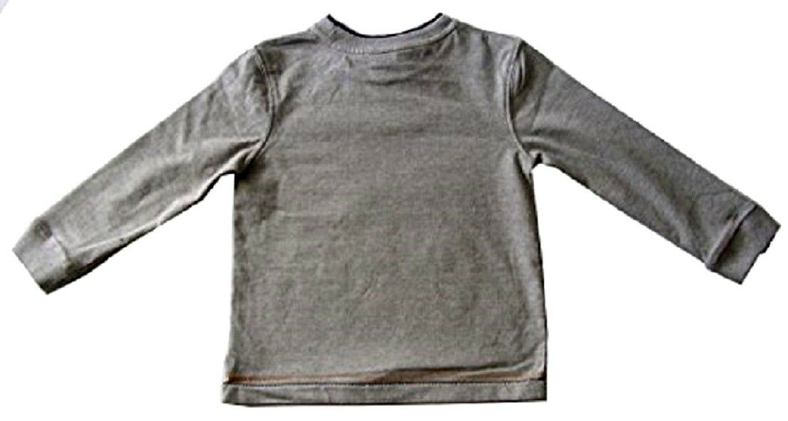 BABY GIRLS MINI MODE POLAR CLUB GREY LONG SLEEVE TOP