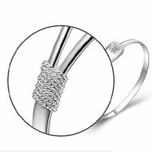 Load image into Gallery viewer, Elegant 925 Sterling Silver Clip On Floral Hook Style Bangle
