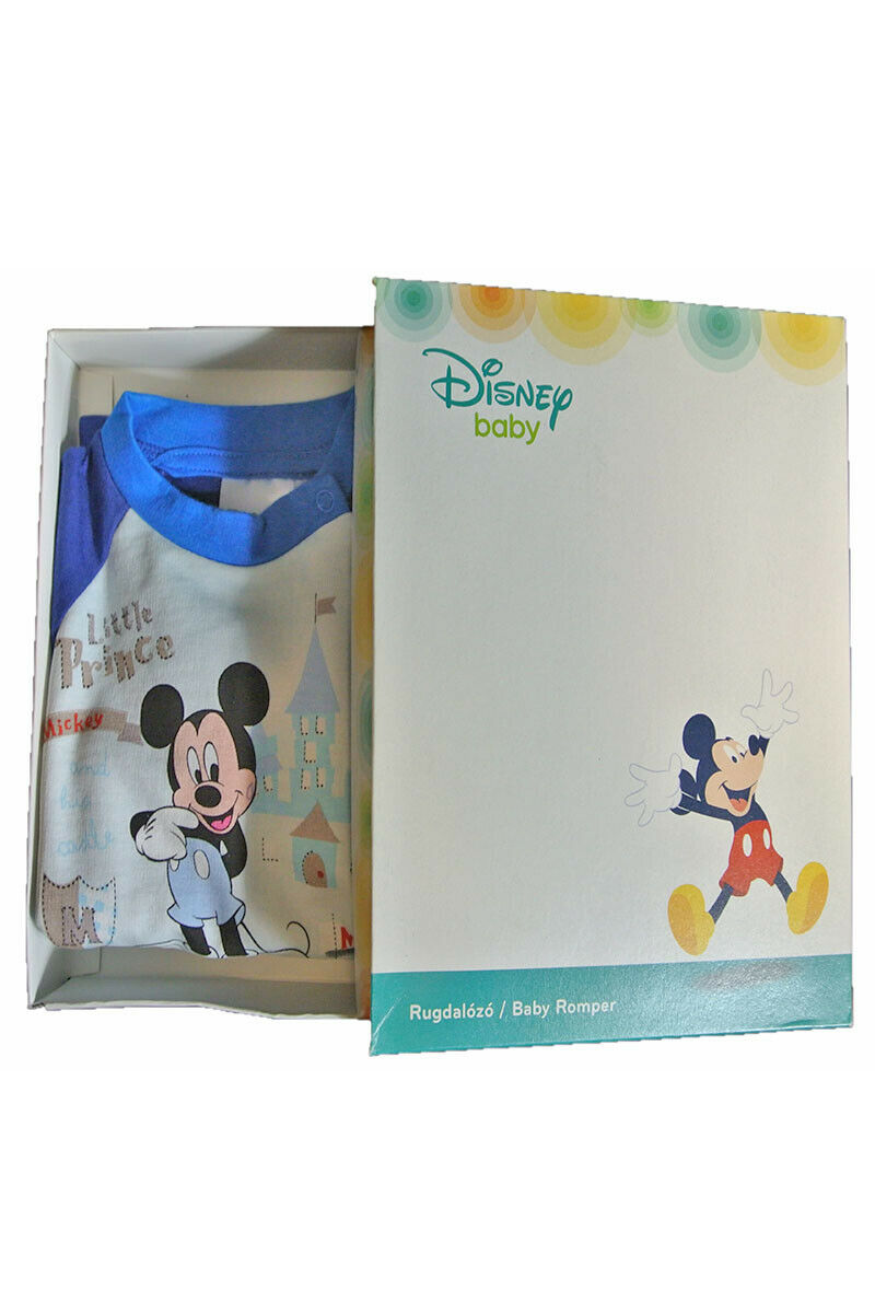Grey Multi Disney Mickey Mouse Sleepsuit Boxed Gift