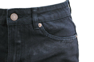 Black Distressed Frayed Hot Pant Summer Denim Shorts