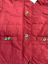Load image into Gallery viewer, Girls Burgundy padded jacket with furry trim Jacket
