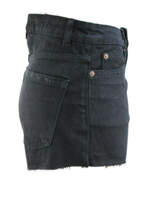 Black Distressed Frayed Hot Pant Summer Denim Shorts