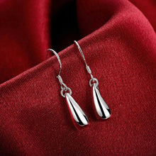 Load image into Gallery viewer, Ladies Girls Silver Plated Water Drop Cute Earrings

