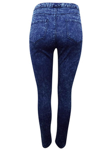 Blue Premium Wash High Waist Skinny Jeans