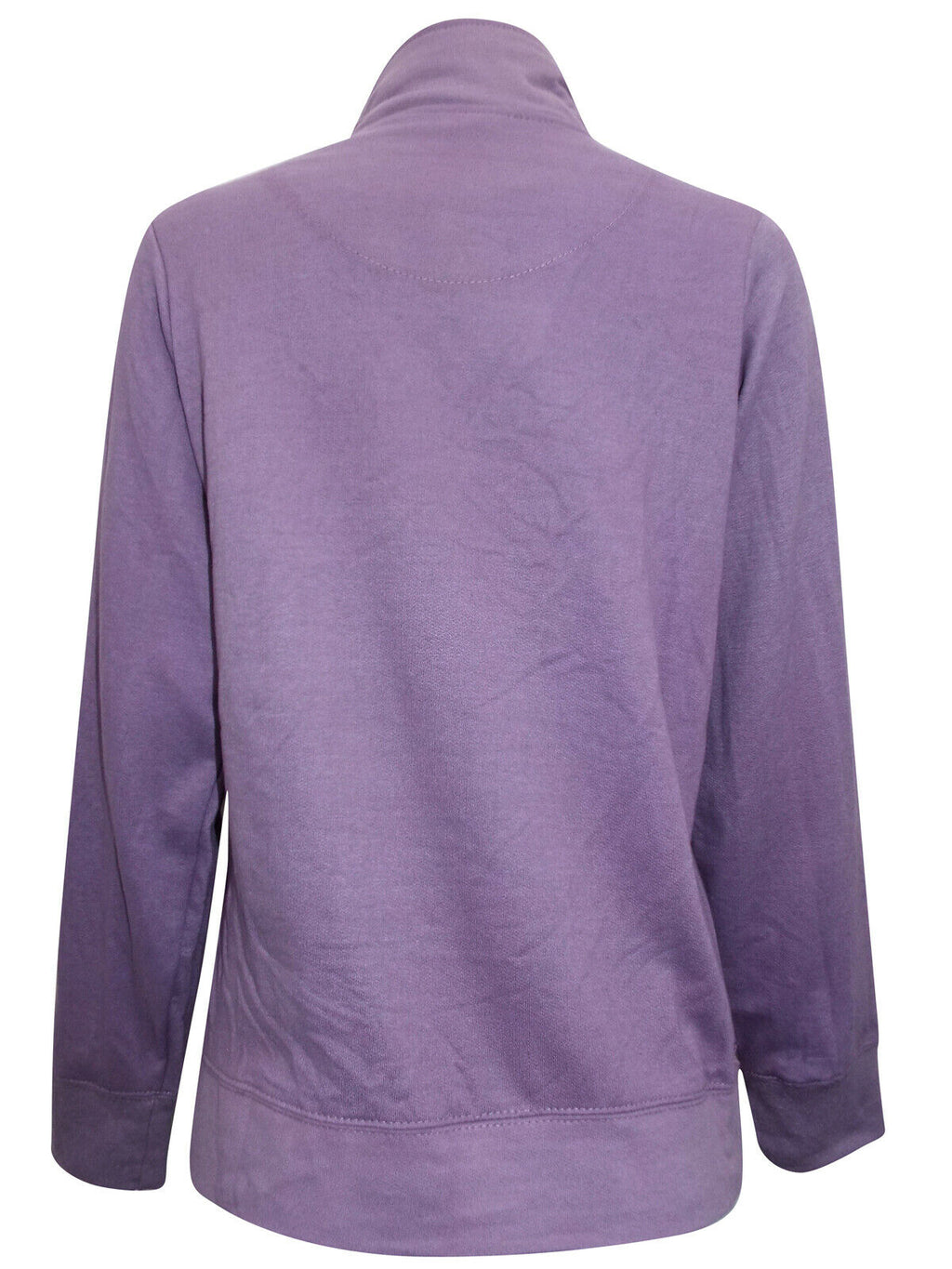 Purple Cotton Rich Funnel Neck Top