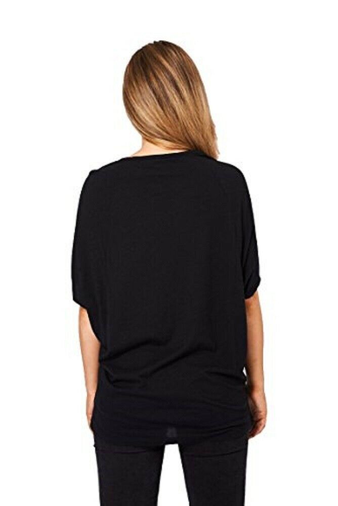 Black Eagle Print Batwing Shortsleeve Top