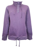 Purple Cotton Rich Funnel Neck Top