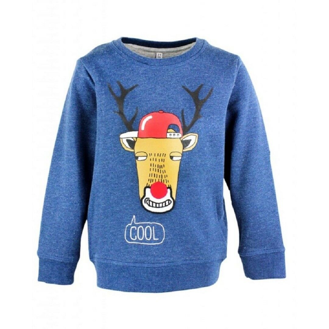 Blue Rudolph Red Nosed Reindeer Jumper