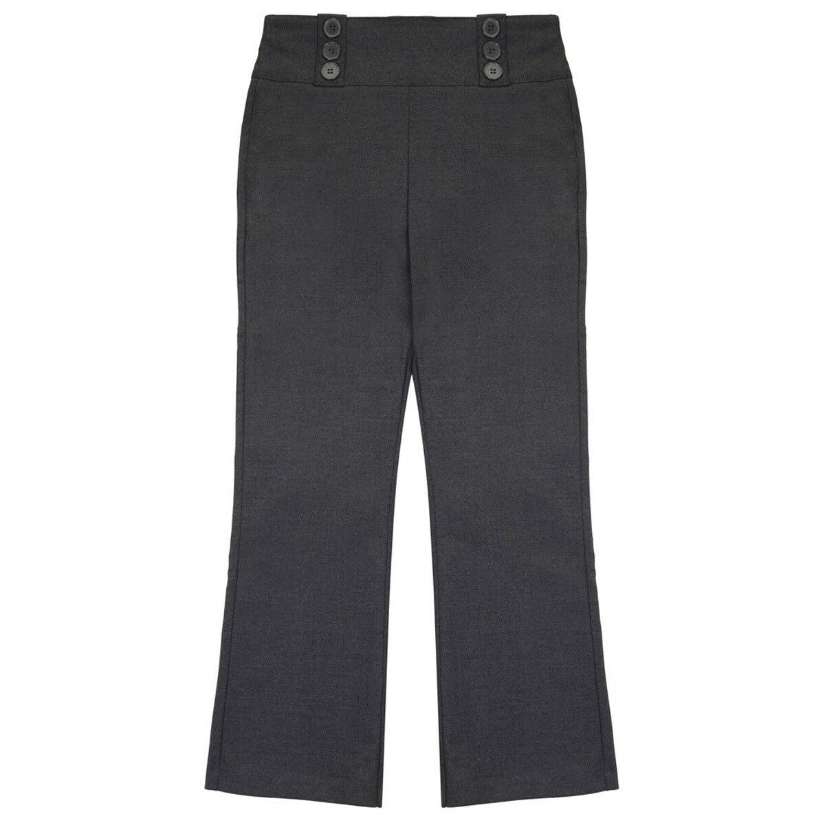 Grey Back Elasticated Bootcut School Trousers