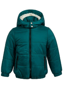 Minoti Jade Green Sherpa Lined  Hooded Winter Coat
