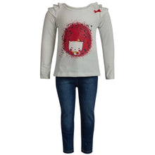 Load image into Gallery viewer, Baby Girls Minoti Polka Dot Top + Jeans Set
