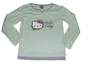 Girls Light Green Hello Kitty Cotton Long sleeve Top