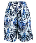 Boys Navy Multi Cargo Bay Leafy Bermuda Swimming Shorts