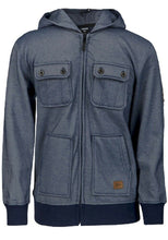 Load image into Gallery viewer, Navy Multi-Pocket Pique Fleece Lined Winter Coat
