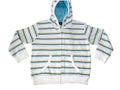 Boys Respect White Multi Striped Hoody Sweatshirt