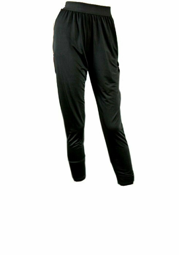 Black Elasticated Waist Full Harem Stretchy Jeggings