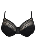 Black All Over Lace Underwired Support Full Cup Bra.