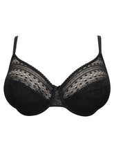 Load image into Gallery viewer, Black All Over Lace Underwired Support Full Cup Bra.
