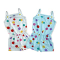 Girls Polka Dot Spotty Daisy Sunshine Elasticated Waist Cotton Playsuit