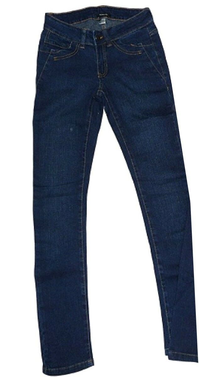 Blue Skinny Fit Stretchy Straight Leg Denim Jeans