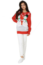 Load image into Gallery viewer, Unisex Ugly Red Snowman Christmas Jumper.
