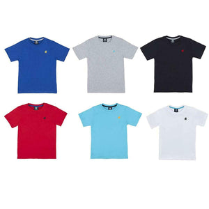 Boys Summer Crew Neck T-Shirt with Horse Logo