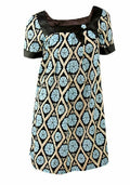 Miss Posh Blue Multi Print Dress