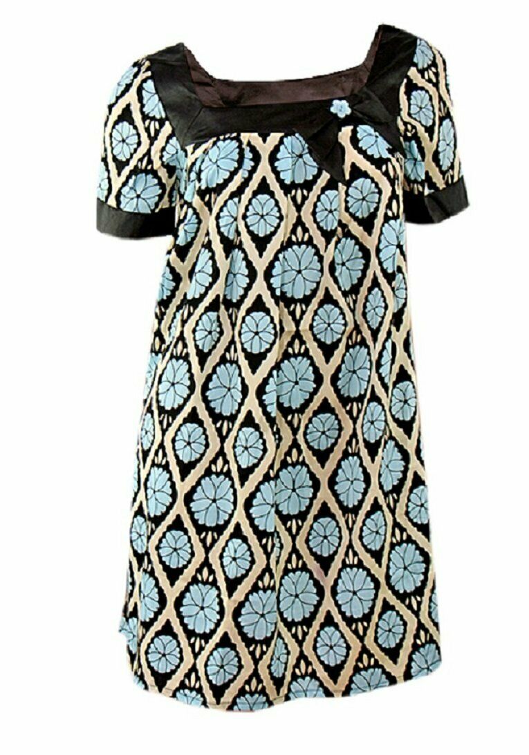 Miss Posh Blue Multi Print Dress