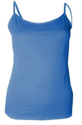 Navy Blue Plain Cotton Vest Strappy Top