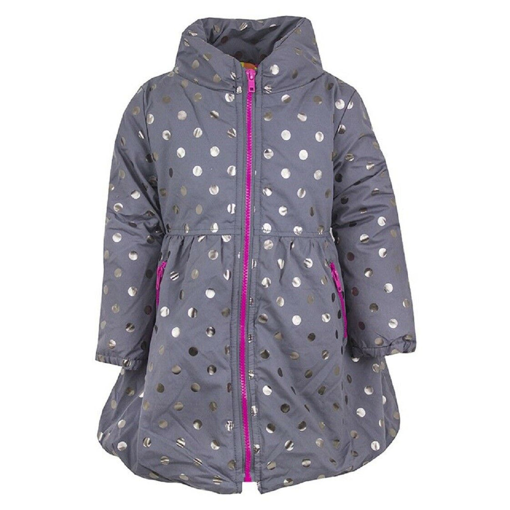 Girls Penelope Mac Grey Polka Dot Coat
